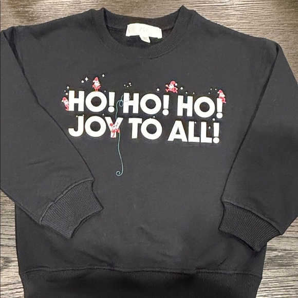 Zara Other - Zara Black Festive Sweatshirt with White and Red Print